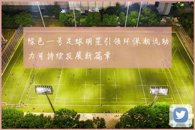 绿色一号足球明星引领环保潮流助力可持续发展新篇章