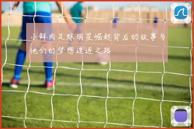 小鲜肉足球明星崛起背后的故事与他们的梦想追逐之路