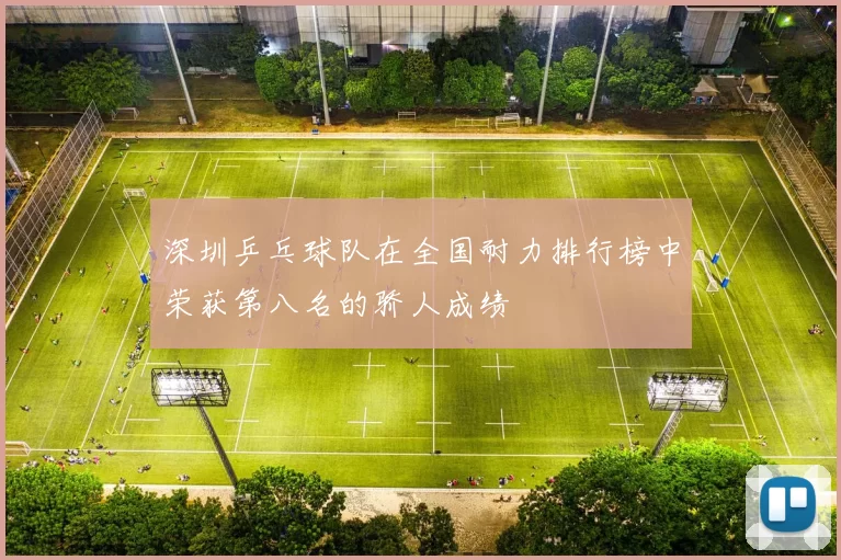 深圳乒乓球队在全国耐力排行榜中荣获第八名的骄人成绩
